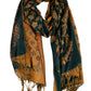 Sakkas Alessa Women's Silky Soft Reversible PaisleyPrint Pashmina Scarf Shawl Wrap