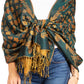 Sakkas Alessa Women's Silky Soft Reversible PaisleyPrint Pashmina Scarf Shawl Wrap