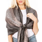 Sakkas Alessa Women's Silky Soft Reversible PaisleyPrint Pashmina Scarf Shawl Wrap