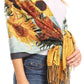 Sakkas Oria Women's Soft Lightweight Colorful Printed Shawl Scarf Wrap Stole