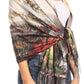 Sakkas Oria Women's Soft Lightweight Colorful Printed Shawl Scarf Wrap Stole