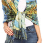 Sakkas Oria Women's Soft Lightweight Colorful Printed Shawl Scarf Wrap Stole