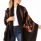 Sakkas Ginata Women's Large Casual Super Soft Embroidery Scarf Shawl Wrap Stole