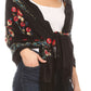 Sakkas Ginata Women's Large Casual Super Soft Embroidery Scarf Shawl Wrap Stole