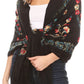 Sakkas Ginata Women's Large Casual Super Soft Embroidery Scarf Shawl Wrap Stole