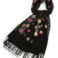Sakkas Ginata Women's Large Casual Super Soft Embroidery Scarf Shawl Wrap Stole