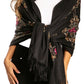 Sakkas Ginata Women's Large Casual Super Soft Embroidery Scarf Shawl Wrap Stole