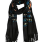 Sakkas Ginata Women's Large Casual Super Soft Embroidery Scarf Shawl Wrap Stole
