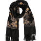 Sakkas Ginata Women's Large Casual Super Soft Embroidery Scarf Shawl Wrap Stole