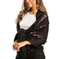 Sakkas Ginata Women's Large Casual Super Soft Embroidery Scarf Shawl Wrap Stole