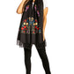 Sakkas Ginata Women's Large Casual Super Soft Embroidery Scarf Shawl Wrap Stole