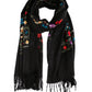 Sakkas Ginata Women's Large Casual Super Soft Embroidery Scarf Shawl Wrap Stole