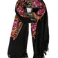 Sakkas Ginata Women's Large Casual Super Soft Embroidery Scarf Shawl Wrap Stole