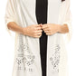 Sakkas Naomi Women Soft Sheer Embellished Chiffon Bridal Wedding Scarf Shawl Wrap