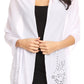 Sakkas Naomi Women Soft Sheer Embellished Chiffon Bridal Wedding Scarf Shawl Wrap