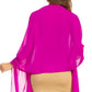 Sakkas Jona Women Soft Sheer Chiffon Bridal Wedding Evening Scarf Shawl Wrap Stole