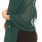 Sakkas Jona Women Soft Sheer Chiffon Bridal Wedding Evening Scarf Shawl Wrap Stole
