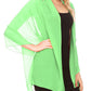 Sakkas Jona Women Soft Sheer Chiffon Bridal Wedding Evening Scarf Shawl Wrap Stole