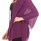 Sakkas Jona Women Soft Sheer Chiffon Bridal Wedding Evening Scarf Shawl Wrap Stole
