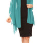 Sakkas Jona Women Soft Sheer Chiffon Bridal Wedding Evening Scarf Shawl Wrap Stole
