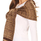 Sakkas Theo Unisex Warm Winter Heather and stripes Knit Hat & Scarf Set