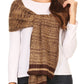 Sakkas Theo Unisex Warm Winter Heather and stripes Knit Hat & Scarf Set