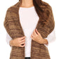 Sakkas Theo Unisex Warm Winter Heather and stripes Knit Hat & Scarf Set