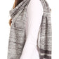 Sakkas Theo Unisex Warm Winter Heather and stripes Knit Hat & Scarf Set