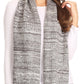 Sakkas Theo Unisex Warm Winter Heather and stripes Knit Hat & Scarf Set