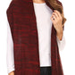 Sakkas Theo Unisex Warm Winter Heather and stripes Knit Hat & Scarf Set