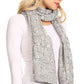 Sakkas Coline Soft Heather Chunky Cable knit Hat and Scarf Set Warm Cozy Winter