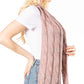 Sakkas Coline Soft Heather Chunky Cable knit Hat and Scarf Set Warm Cozy Winter