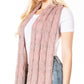 Sakkas Coline Soft Heather Chunky Cable knit Hat and Scarf Set Warm Cozy Winter