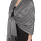Sakkas Large Soft Silky Pashmina Feel Shawl Wrap Scarf Stole in Solid Colors