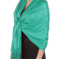 Sakkas Large Soft Silky Pashmina Feel Shawl Wrap Scarf Stole in Solid Colors