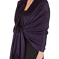 Sakkas Large Soft Silky Pashmina Feel Shawl Wrap Scarf Stole in Solid Colors
