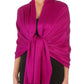 Sakkas Large Soft Silky Pashmina Feel Shawl Wrap Scarf Stole in Solid Colors