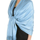 Sakkas Large Soft Silky Pashmina Feel Shawl Wrap Scarf Stole in Solid Colors