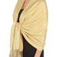 Sakkas Large Soft Silky Pashmina Feel Shawl Wrap Scarf Stole in Solid Colors