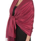 Sakkas Large Soft Silky Pashmina Feel Shawl Wrap Scarf Stole in Solid Colors
