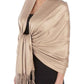 Sakkas Large Soft Silky Pashmina Feel Shawl Wrap Scarf Stole in Solid Colors