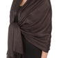 Sakkas Large Soft Silky Pashmina Feel Shawl Wrap Scarf Stole in Solid Colors