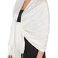 Sakkas Large Soft Silky Pashmina Feel Shawl Wrap Scarf Stole in Solid Colors