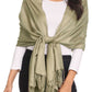 Sakkas Large Soft Silky Pashmina Feel Shawl Wrap Scarf Stole in Solid Colors