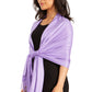 Sakkas Large Soft Silky Pashmina Feel Shawl Wrap Scarf Stole in Solid Colors