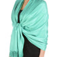 Sakkas Large Soft Silky Pashmina Feel Shawl Wrap Scarf Stole in Solid Colors