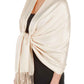 Sakkas Large Soft Silky Pashmina Feel Shawl Wrap Scarf Stole in Solid Colors
