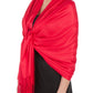 Sakkas Large Soft Silky Pashmina Feel Shawl Wrap Scarf Stole in Solid Colors