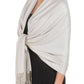 Sakkas Large Soft Silky Pashmina Feel Shawl Wrap Scarf Stole in Solid Colors