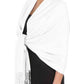 Sakkas Large Soft Silky Pashmina Feel Shawl Wrap Scarf Stole in Solid Colors